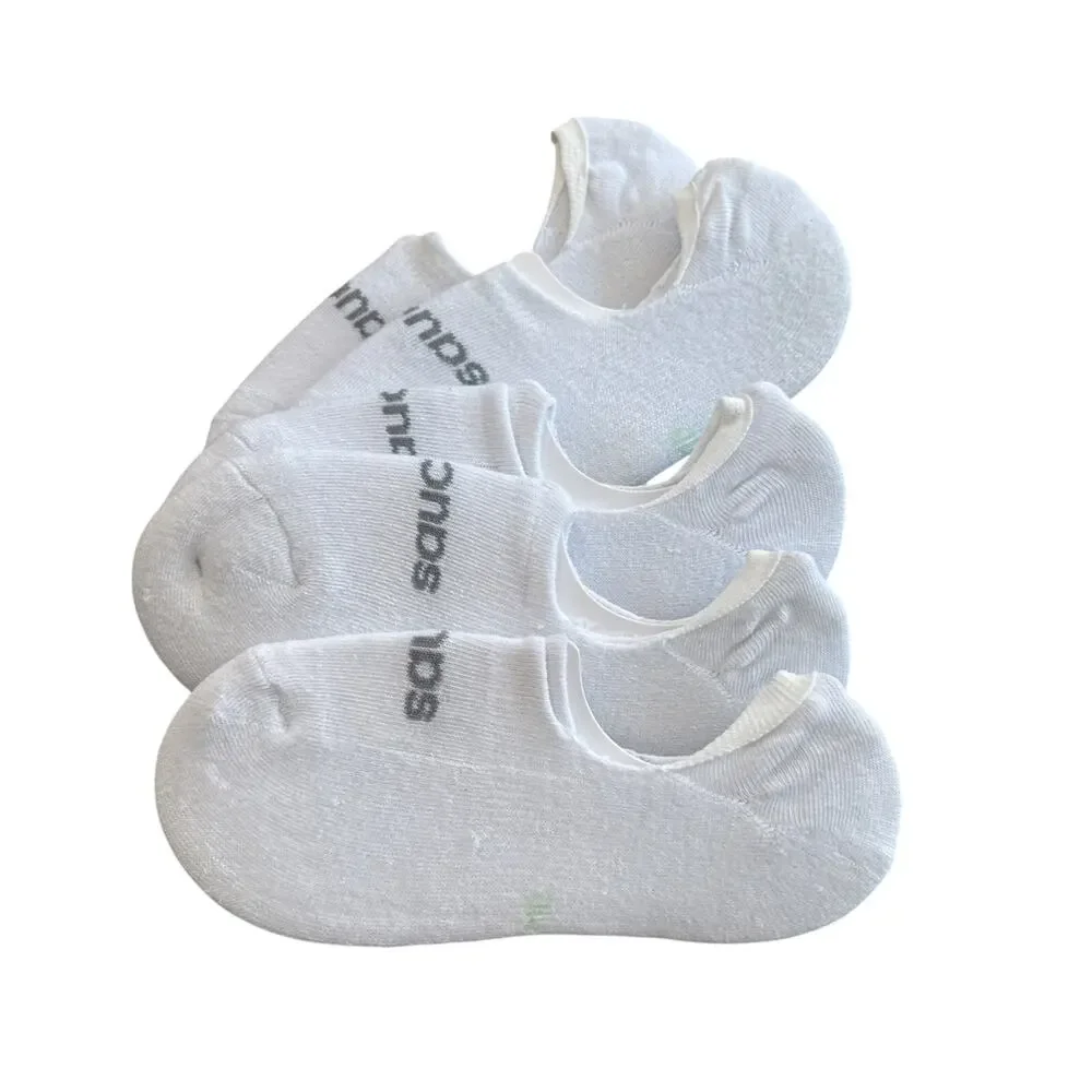 NEW Saucony Women’s No Show Cushioned Invisible Liner Socks White 5 Pairs
